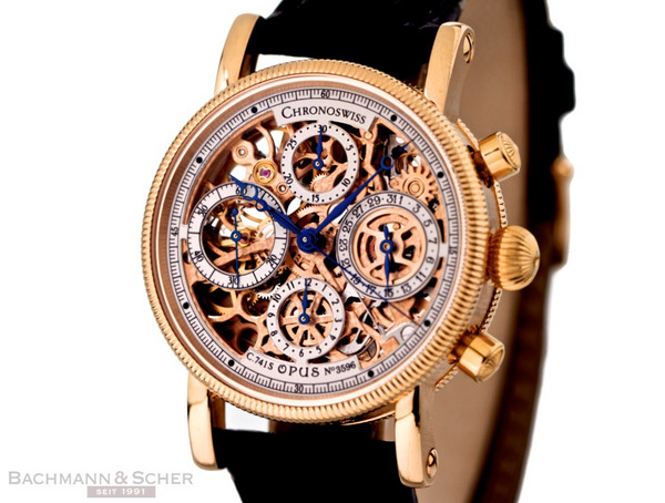 Chronoswiss OPUS Ref CH7521R 18k Rose Gold Box Papers Bj 2005