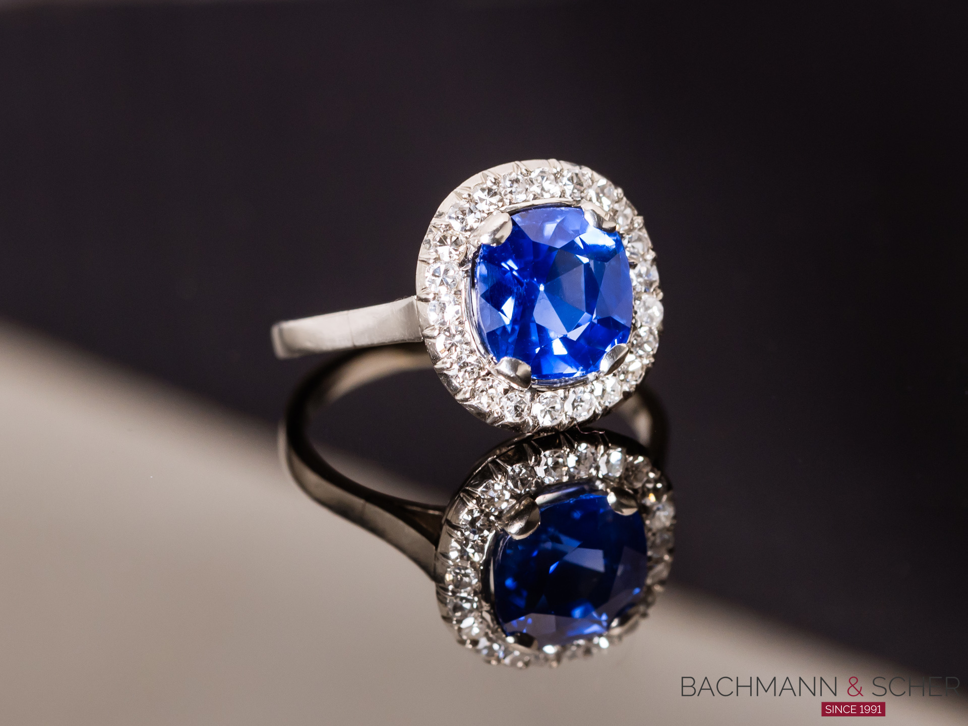 Edwardian GIA 1.41 Carats Kashmir No Heat Sapphire Diamond 18k Gold Cl –  Jack Weir & Sons