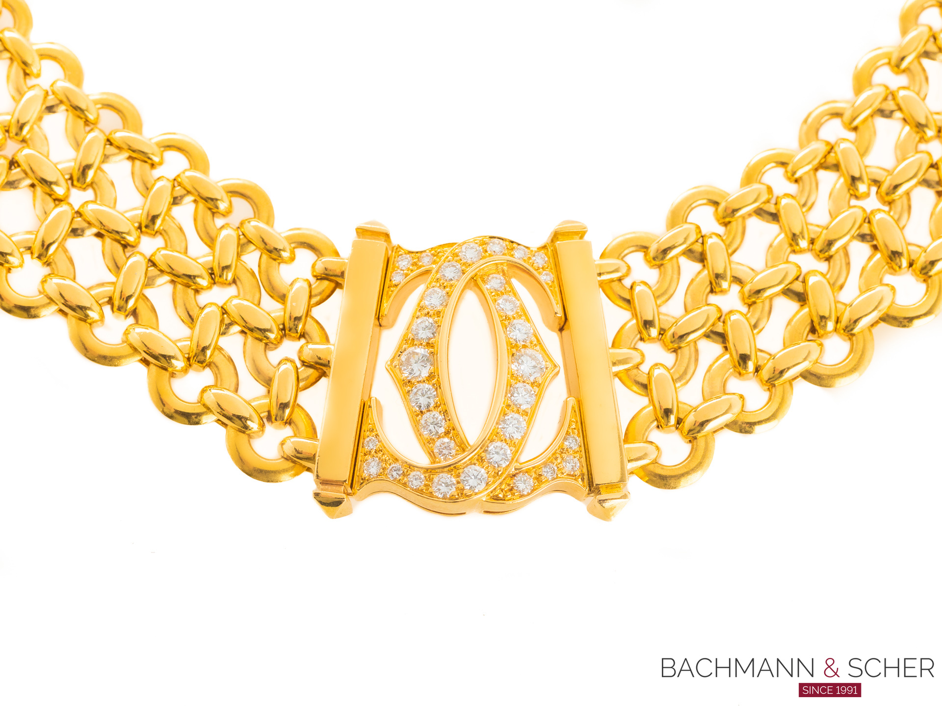Cartier double c necklace deals