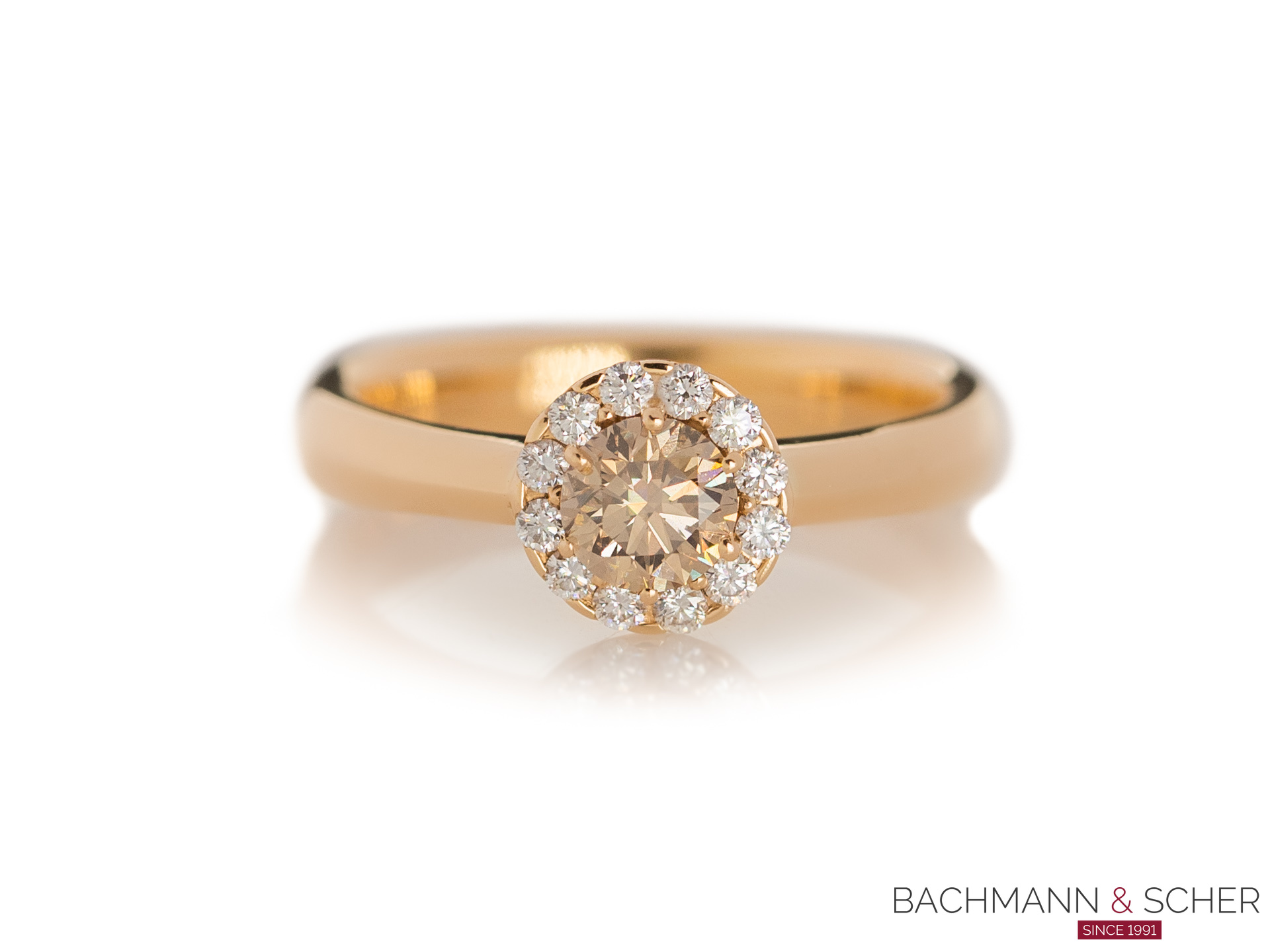 Wempe Ring Crown BY KIM 18K Rose Gold 1 Diamond circa 0 51ct SI1
