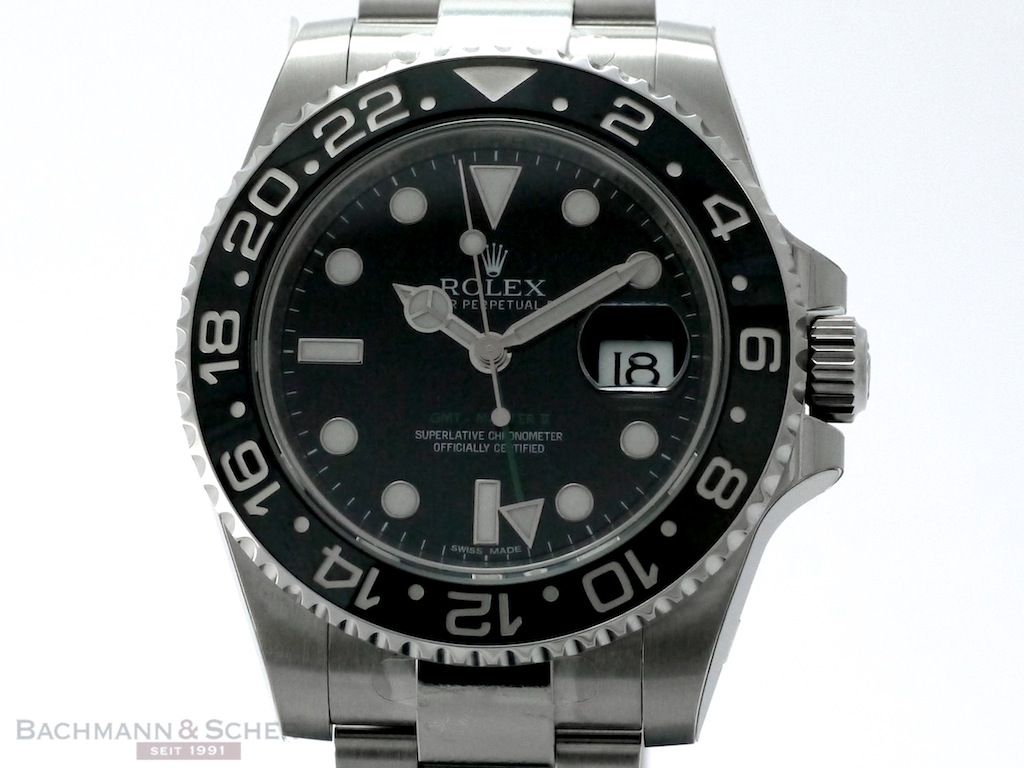 Rolex GMT Master II Ref 116710LN Stainless Steel Box and 