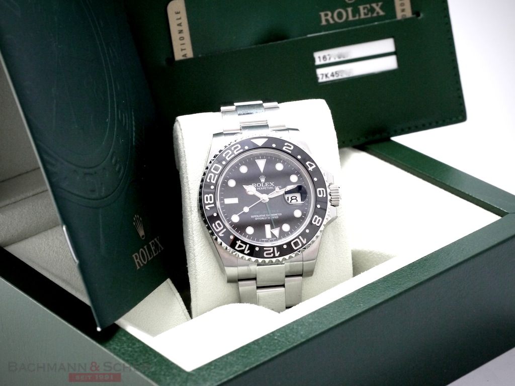Rolex GMT Master II Ref 116710LN Stainless Steel Box and 