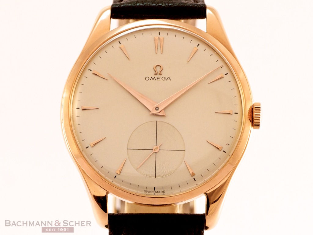 Omega Vintage Gentleman´s Jumbo 38mm Watch Ref 2620 Cal 265 18k Rose Gold Bj 1964