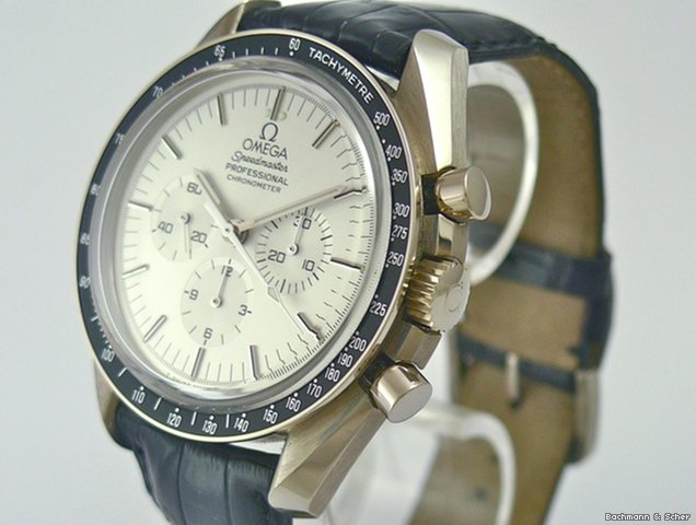 omega speedmaster apollo 11 25th anniversary white gold