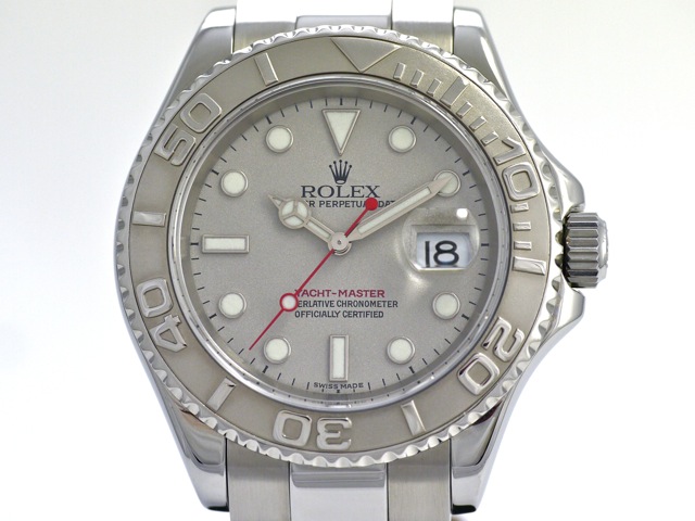 rolex yachtmaster man size, stainless steel/platinum, ref