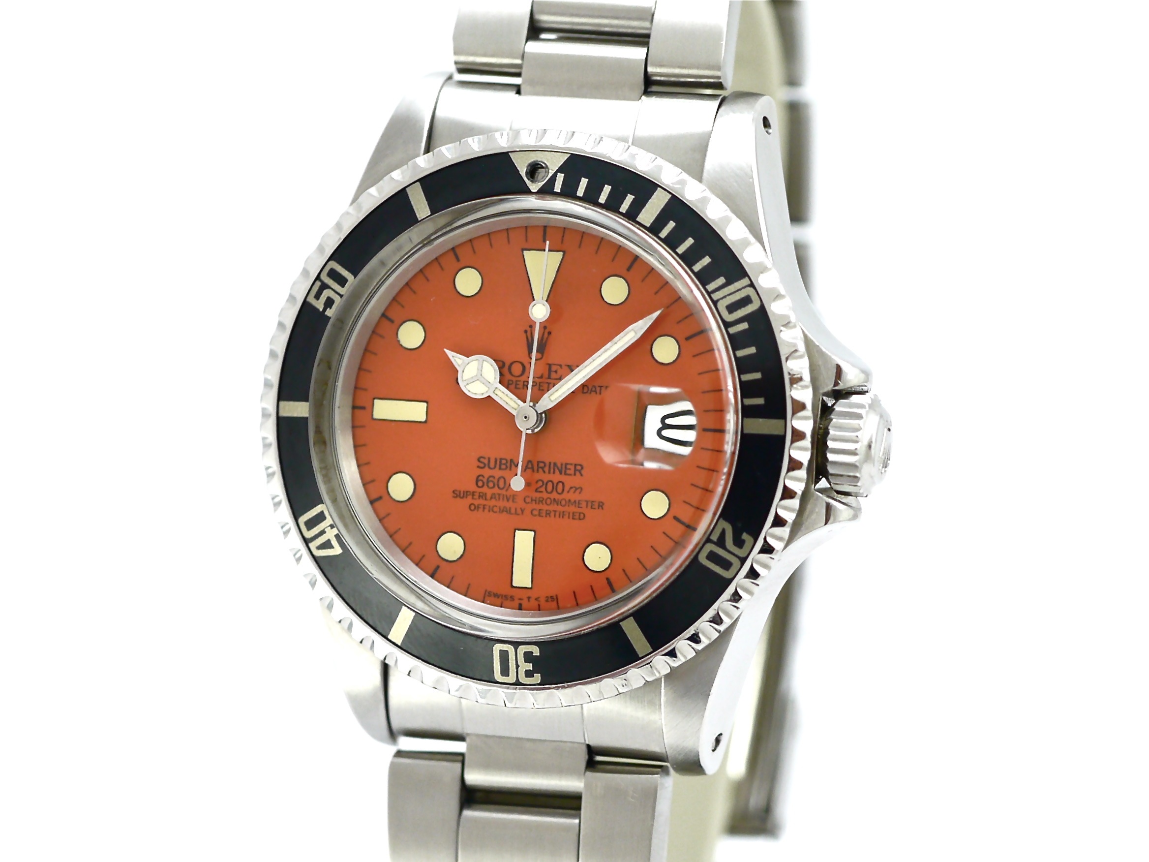 rolex with orange face