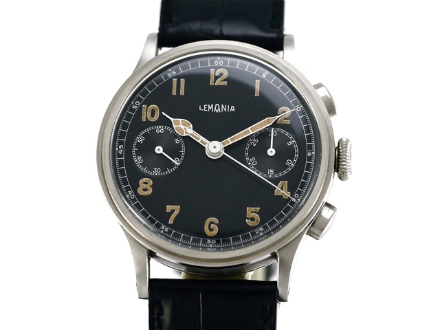 LEMANIA, Vintage Chronograph, Stainless Steel, Bj. 1940, N.O.S.