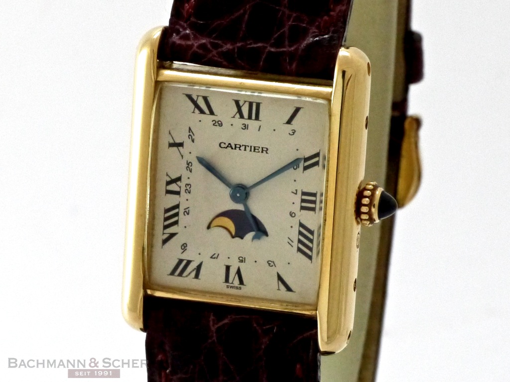 cartier tank moonphase