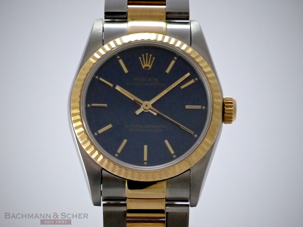 Rolex Medium Oyster Ref 67513 18k Yellow Gold Stainless Steel