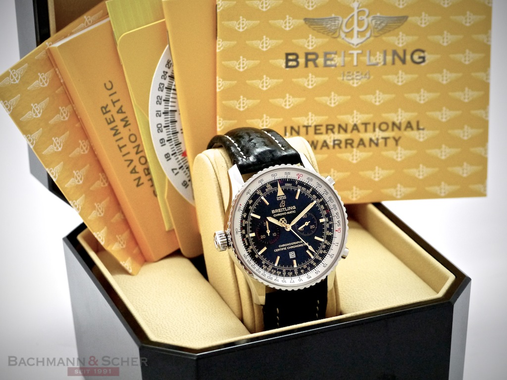 Breitling Navitimer Chrono Matic Stainless Steel Limited Edition 1000 Piece Ref A41350 Bj 2007