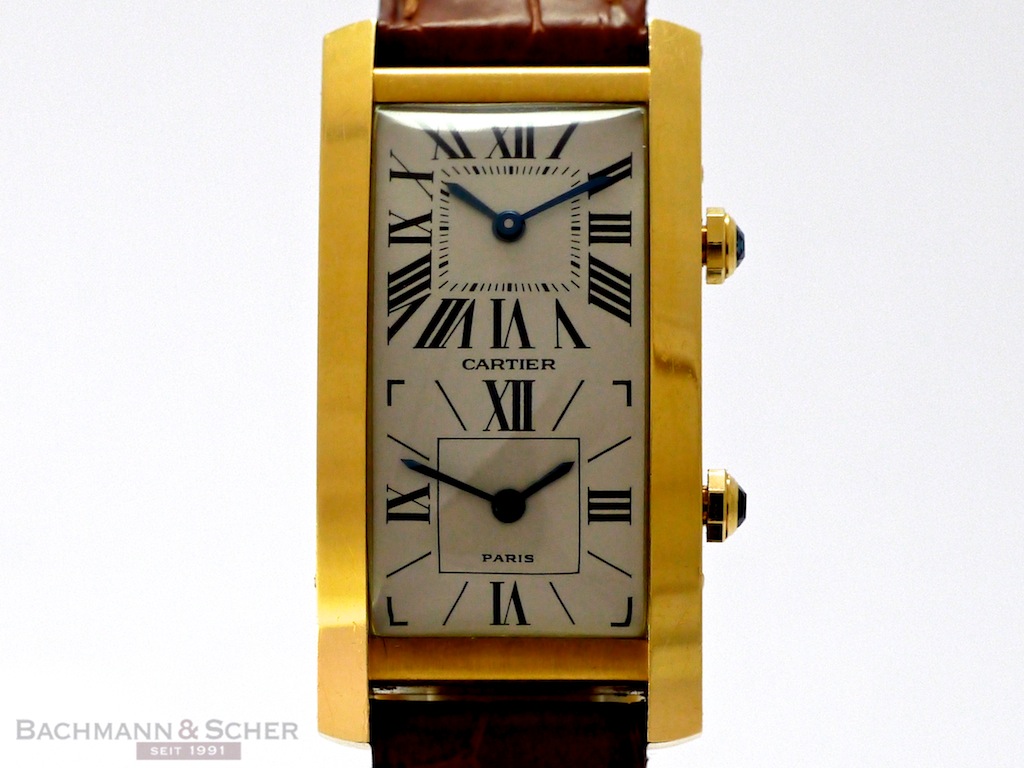 cartier tank cintree dual time zone