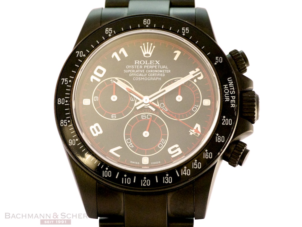 PRO HUNTER Rolex Black Daytona Ref 116520 Stainless Steel DLC