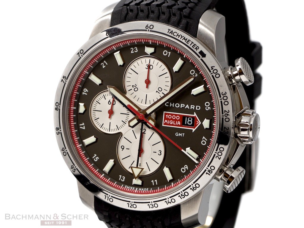 Chopard Mille Miglia Competetors Chronograph GMT Ref 168557 3001 Stainless Steel Bj 2013