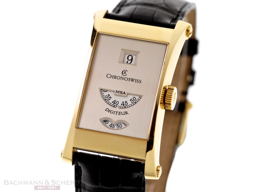 CHRONOSWISS Digiteur Ref CH137SI 18k Yellow Gold Box Papers