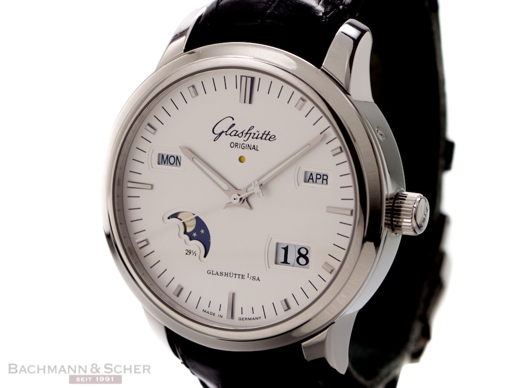 Glashütte Original Senator Ewiger Kalender Ref- 10002130204 Stainelss Steel Box Papers Bj-2010