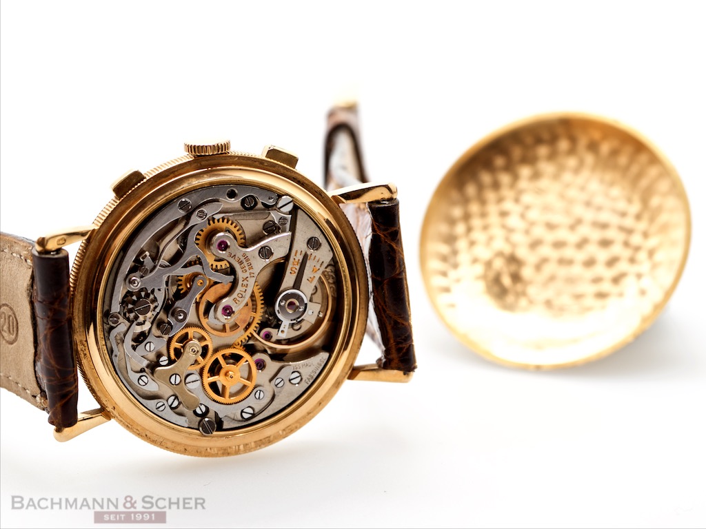 Rolex Vintage Chronograph Anti Magnetique Ref 4062 18k Rose Gold Valjoux 23 Bj 1955