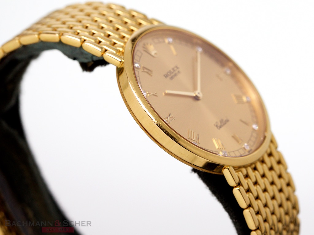 Rolex CELLINI Gentleman Watch Manual Ref 5042 8 18k Yellow Gold Box Warranty Bj 1994