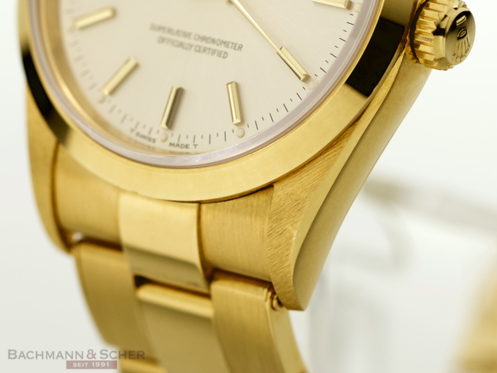 Rolex Oyster Perpetual Ref-14208 18k Yellow Gold Papers Bj