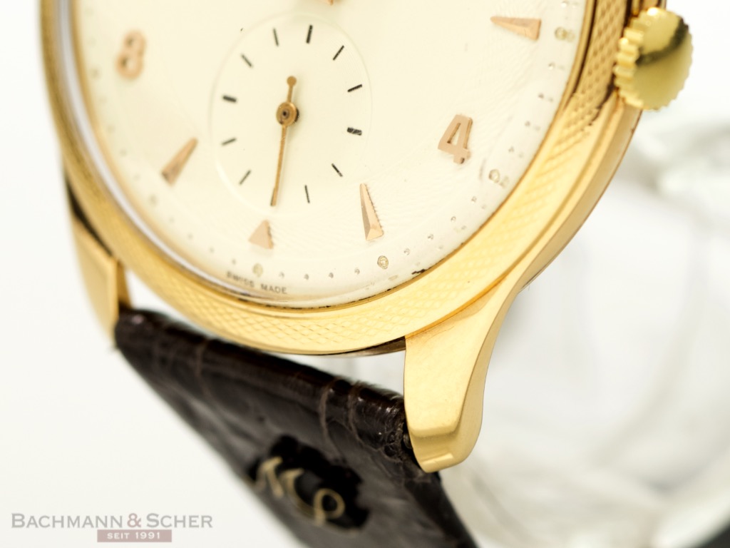 LONGINES Vintage Gentleman Watch Jumbo 18k Rose Gold Bj-1950