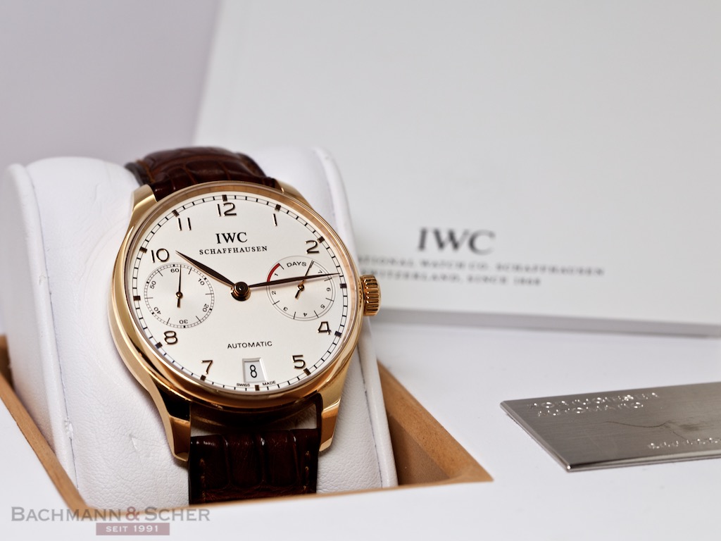 IWC Portugieser Automatic Ref IW5001 18k Rose Gold Box Bj 2010