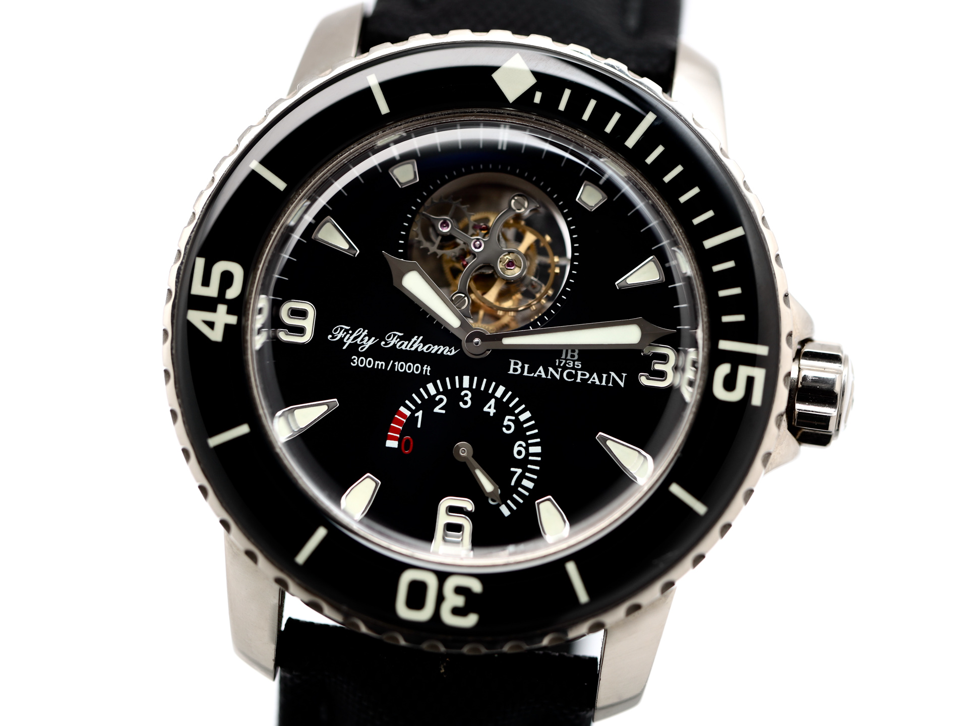 Blancpain Fifty Fathoms TOURBILLION Ref 5025 1530 52A 18k White Gold Box Papers Bj 2017 Germany