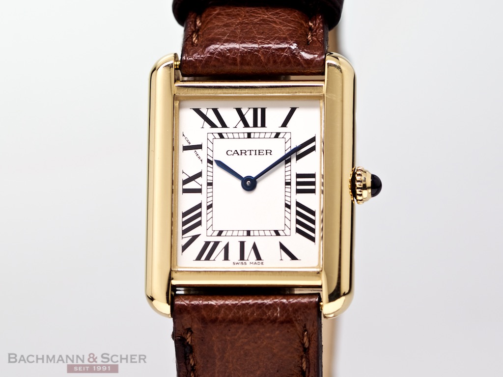 Cartier tank solo online small yellow gold