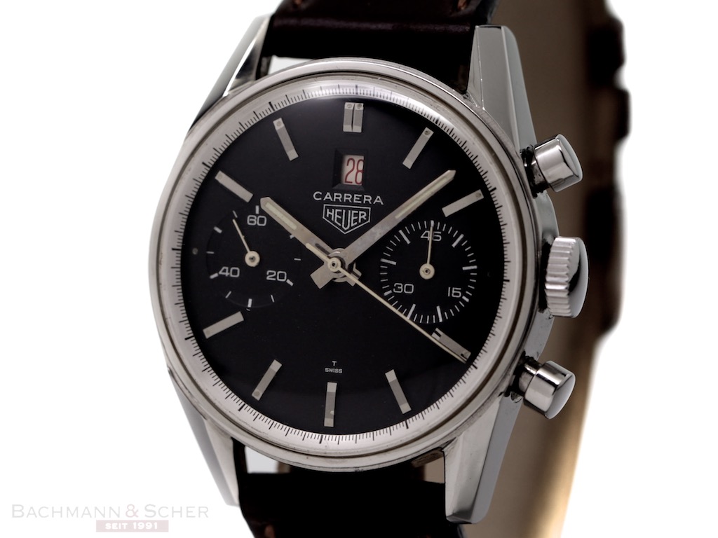 HEUER Vintage CARRERA 45 DATO-12 Ref-3147N Stainless Steel Landron Cal-189  Bicompax Bj-1966 Price on Request