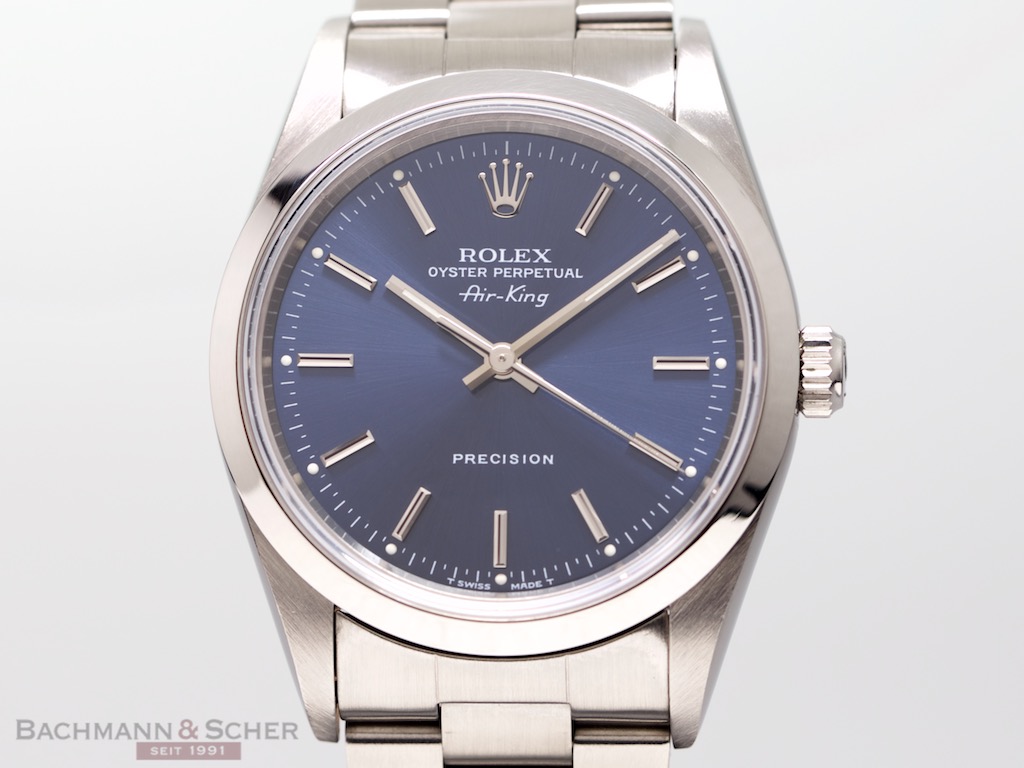 Rolex Air King Ref 14000 Stainless Steel Papers Bj 1997 LC 100