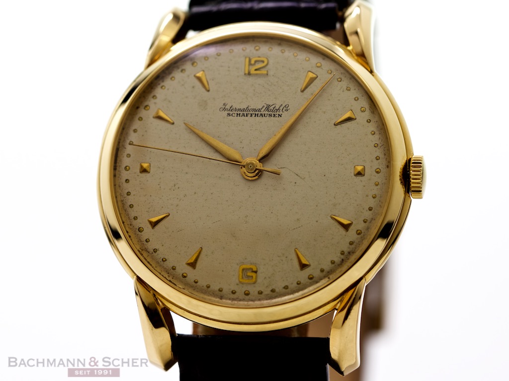 IWC Vintage Gentlemans Watch 18k Yellow Gold Cal-89 Bj-1962