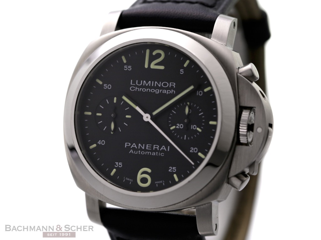 Panerai Luminor Chronograph PAM310 Stainless Steel Box Papers Bj 2009