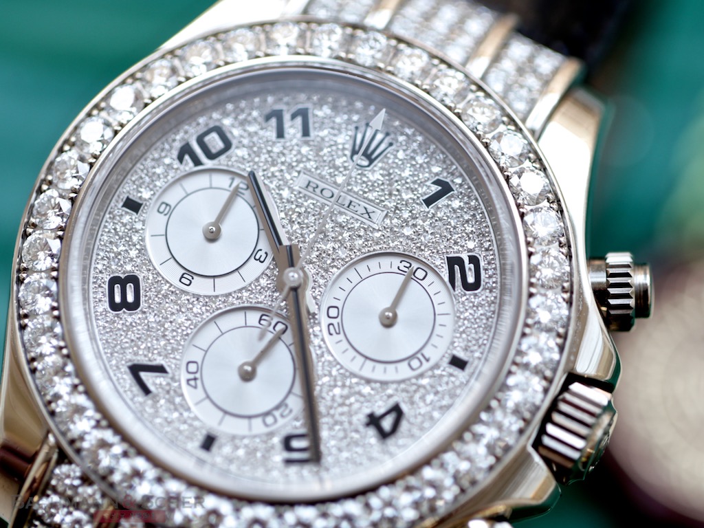 Rolex DAYTONA Cosmograph Ref-116599RBR 18k White Gold Original Diamond Setting Box Papers Bj-2014