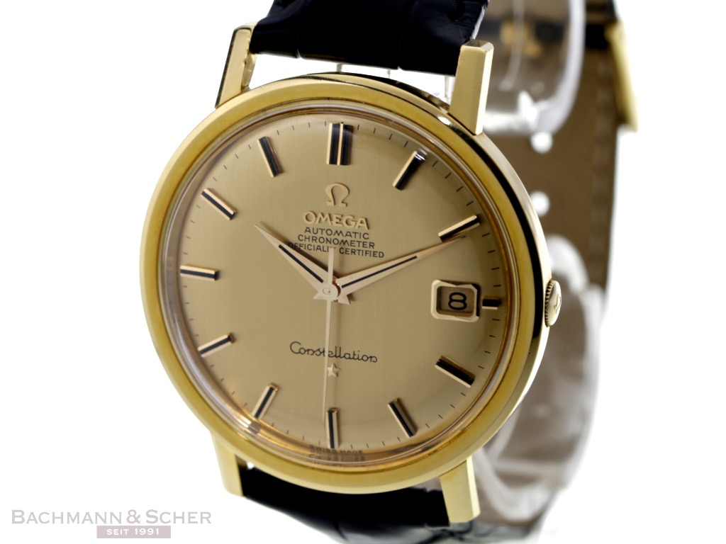 Omega Vintage Constellation Ref 168004 14 18k Yellow Gold Papers