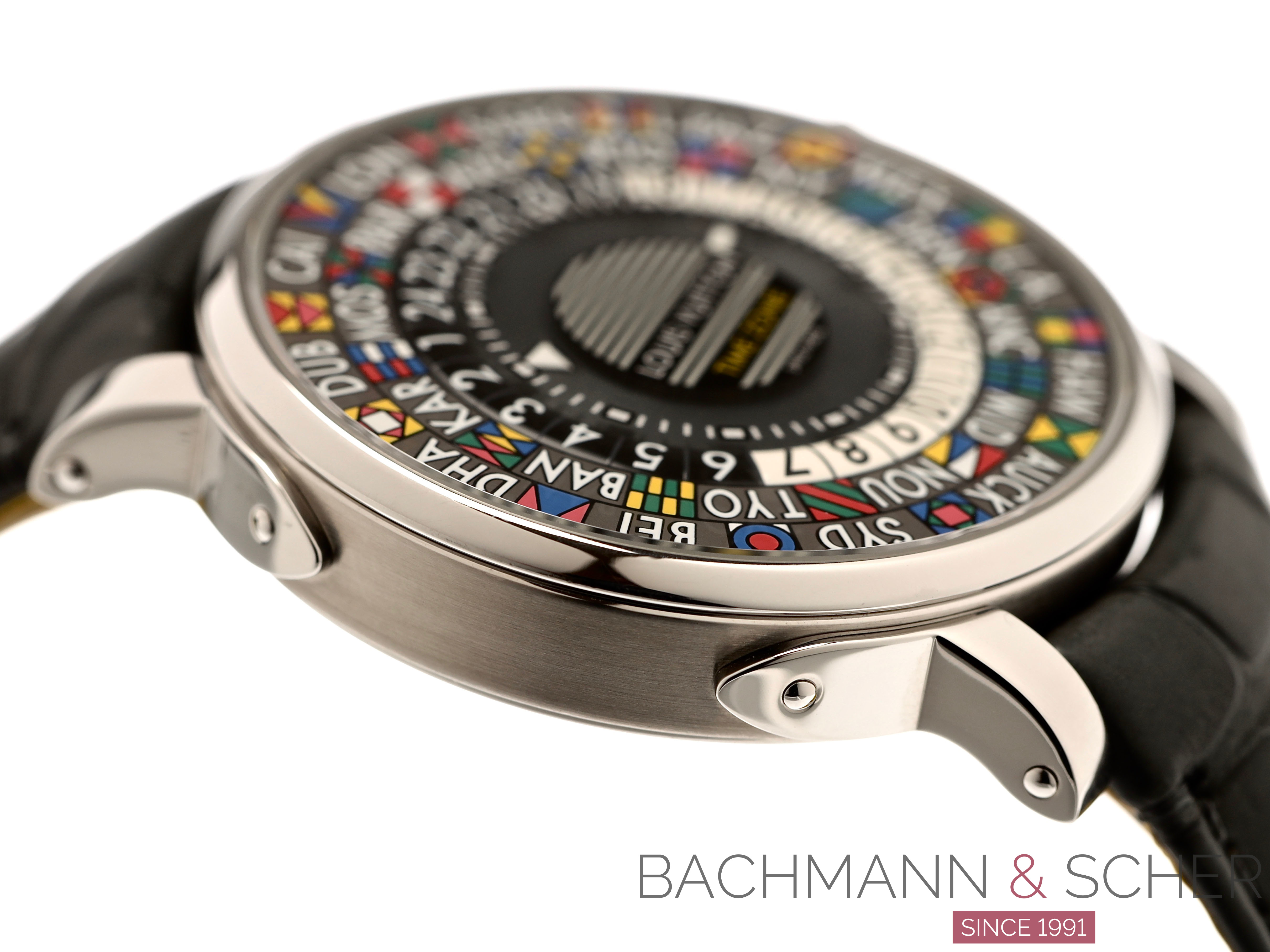 Bonhams : Louis Vuitton. A stainless steel automatic wristwatch with world  time and 24-hour indication Escale Time Zone, Ref Q5D20, Circa 2015