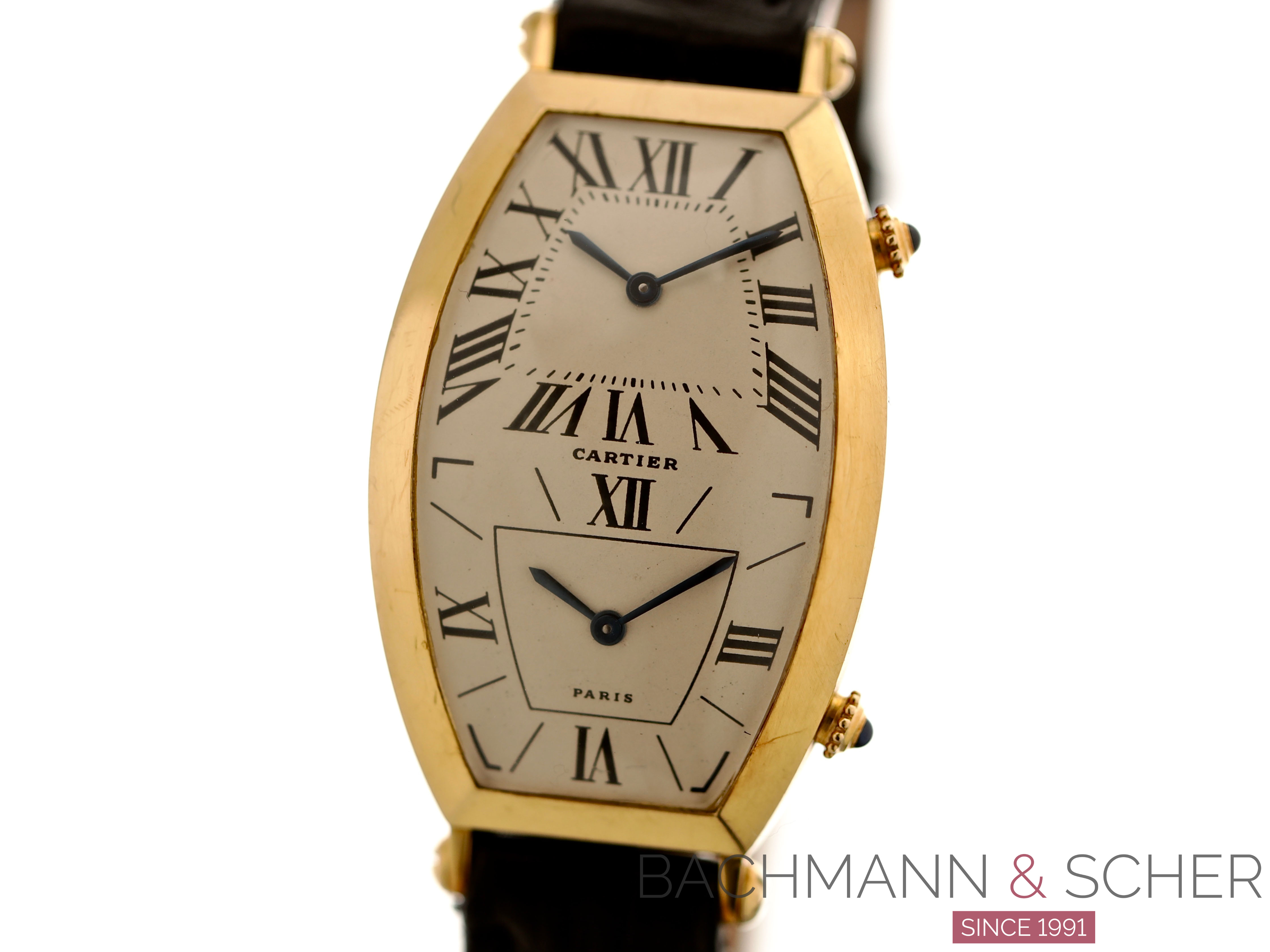 Cartier tonneau on sale dual time