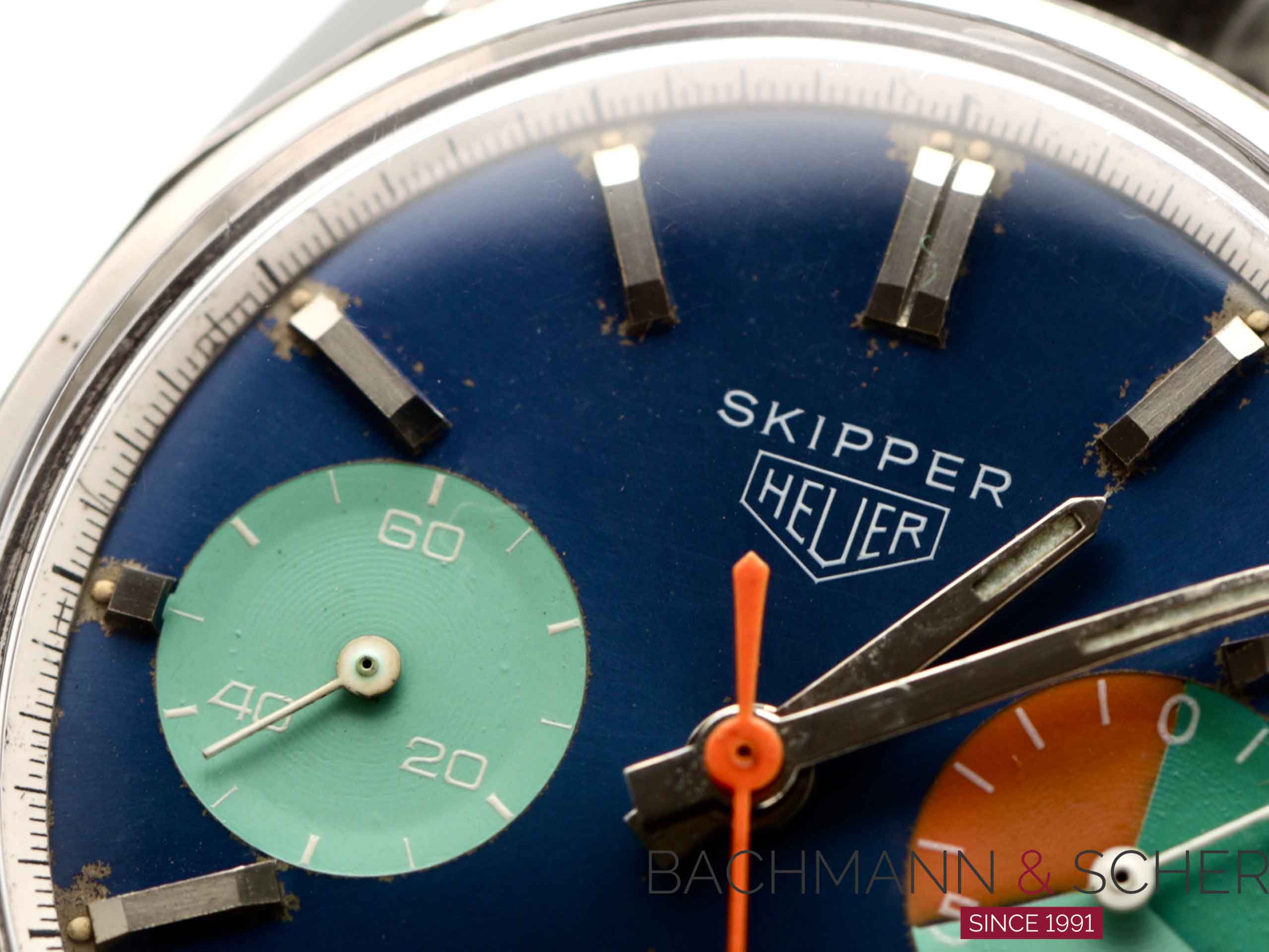 HEUER Vintage CARRERA Skipper SKIPPERRERA Ref-7753 Stainless Steel Bj-1968