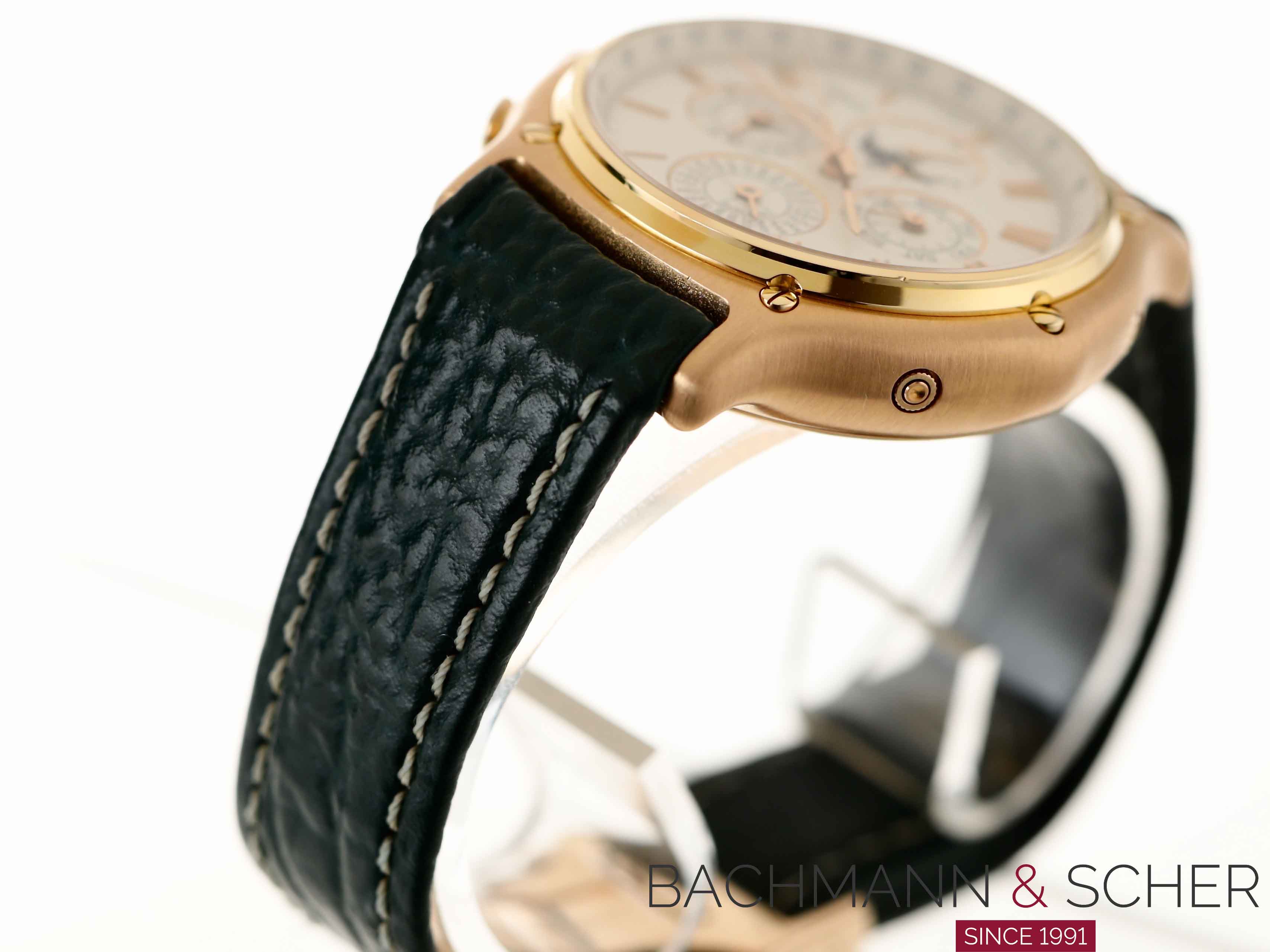 Ebel Perpetual Calendar Chronograph Moonphase Ref 5136901 18k Rose Gold Bj 1998