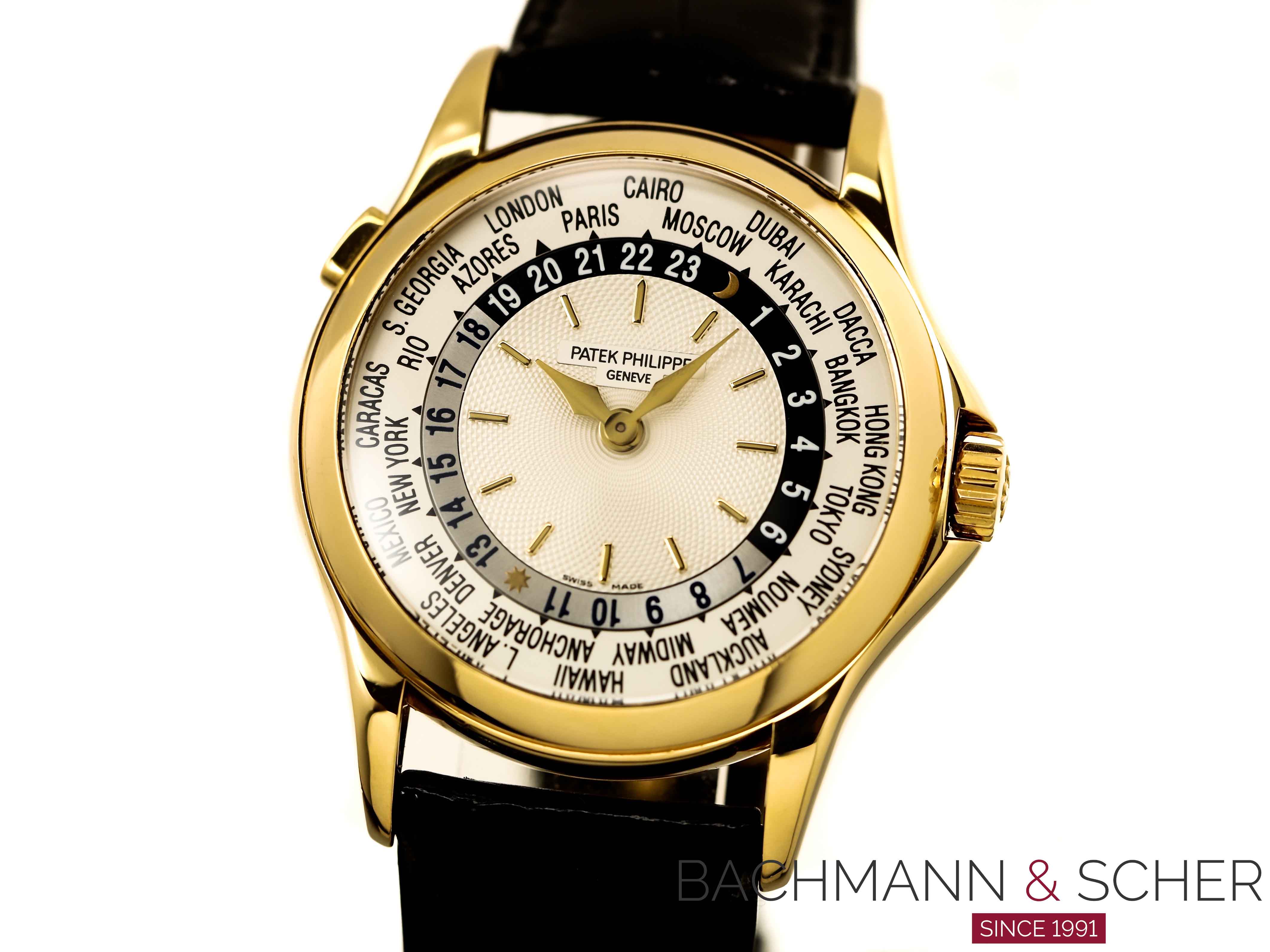 Patek Philippe World Time Ref 5110J 001 18k Yellow Gold Bj 2003