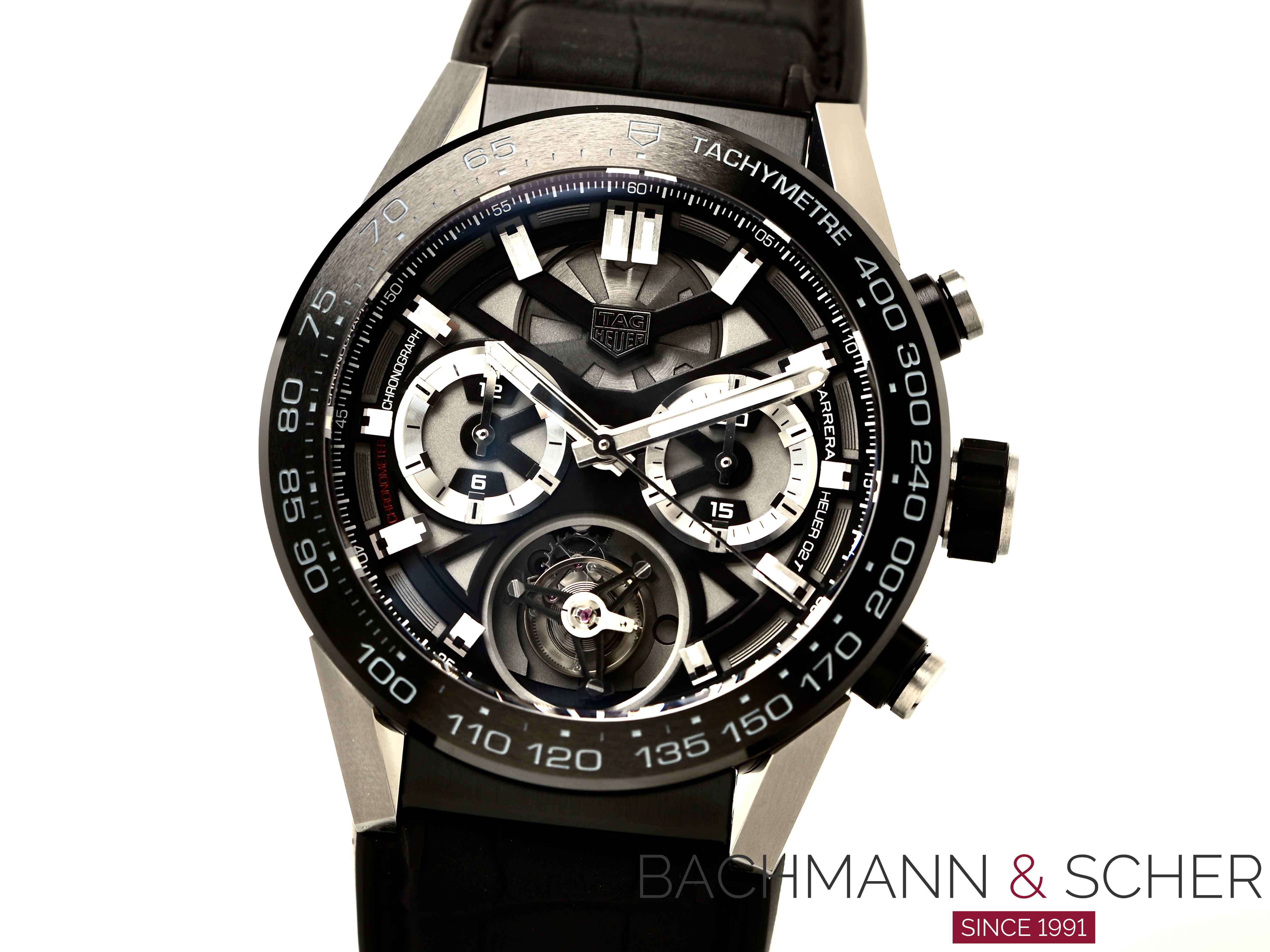 TAG Heuer Carrera Heuer 02T Tourbillon Ref CAR5A8Y.FC6377 Titanium Box Papers Bj 2020 Unworn