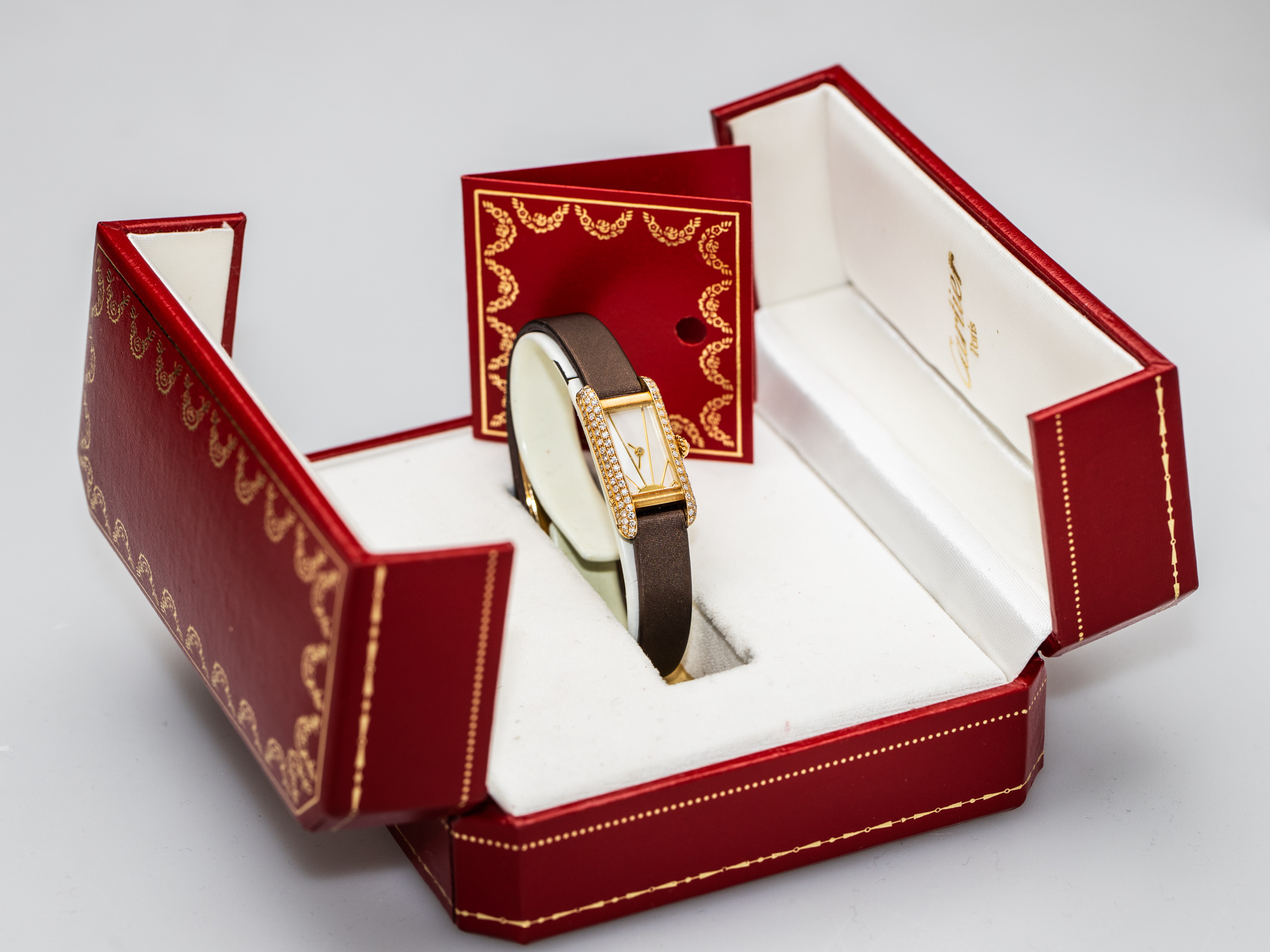 Cartier Tank Américaine 18k Yellow Gold Lady Mini Diamond Setting ...