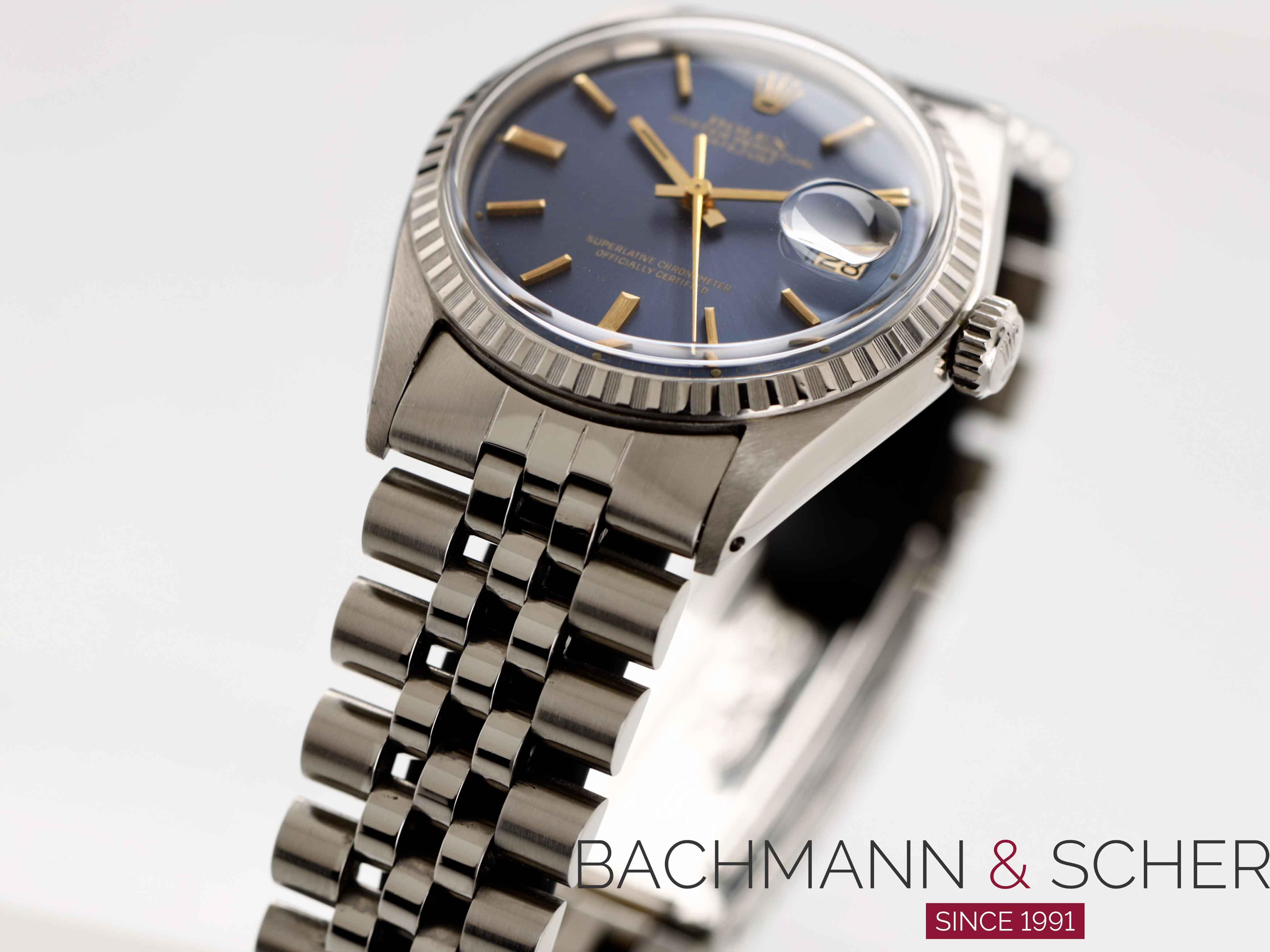 Rolex 1603 on sale blue dial