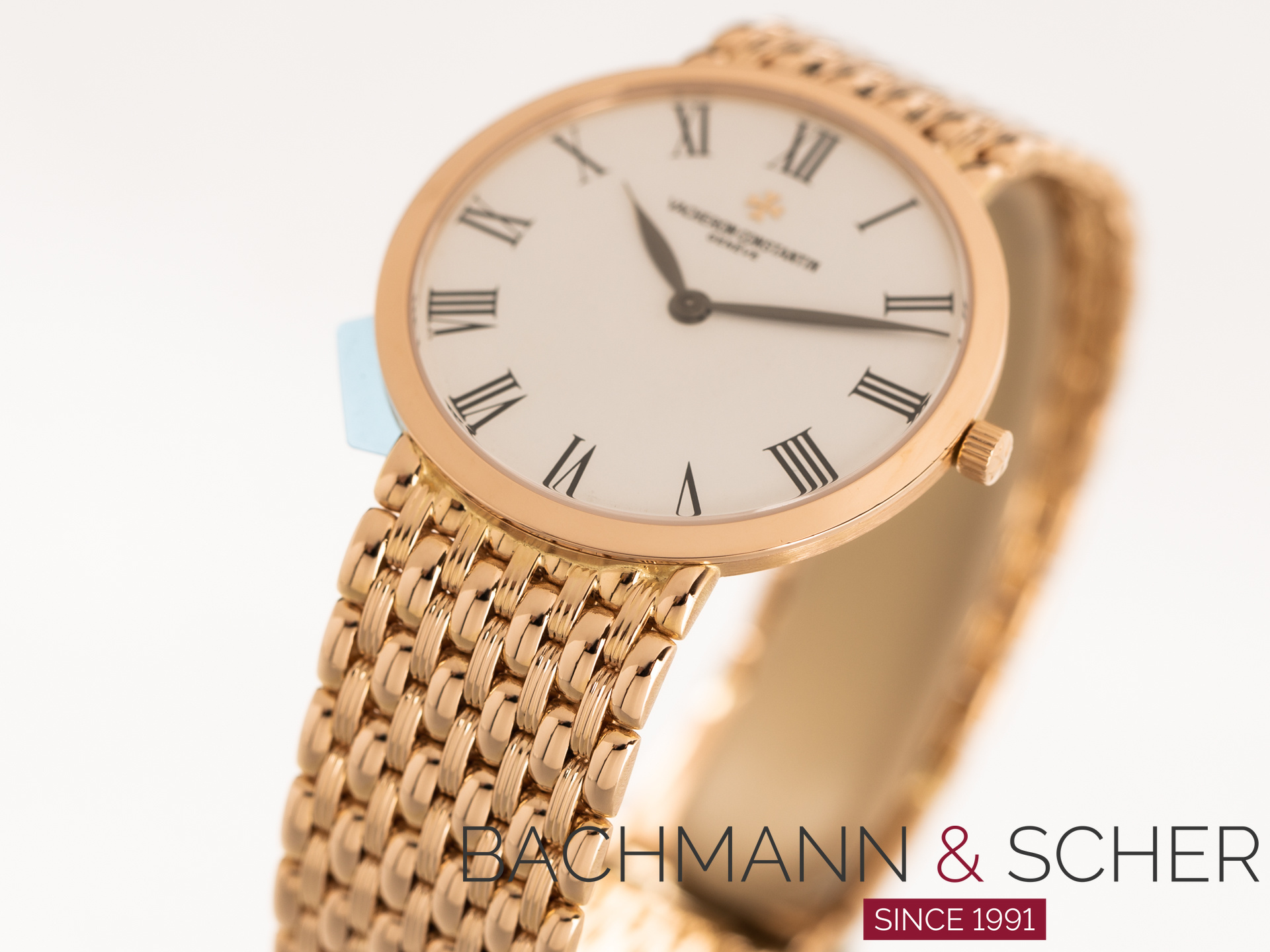 Vacheron Constantin Gentlemen Watch Manuel Winding Ref 33093 18k Rose Gold Box Bj 1989 Yust Serviced 2020