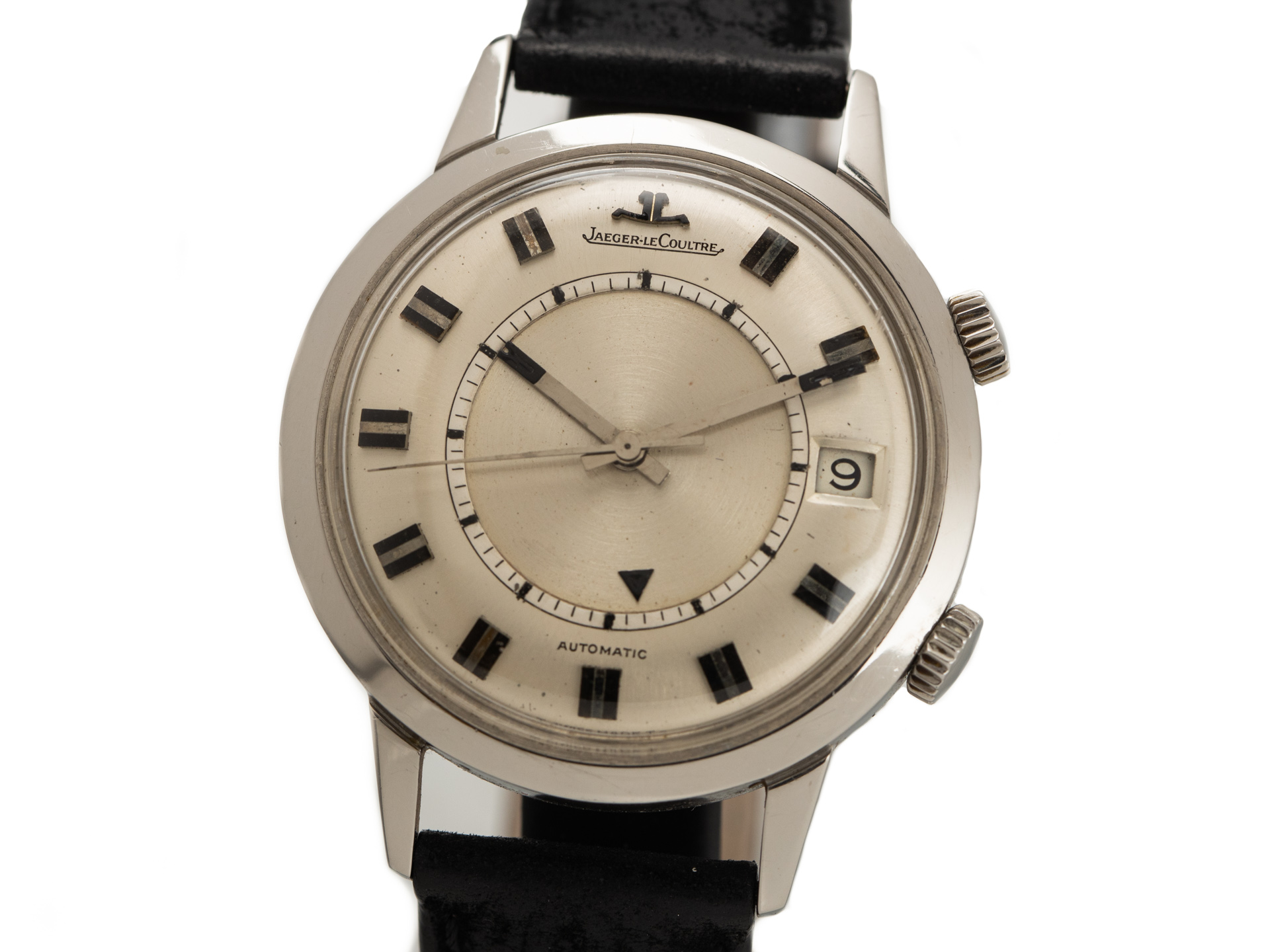 Jaeger LeCoultre Vintage MEMOVOX Ref 855 Automatic Cal 825 Stainless Steel Bj 1972