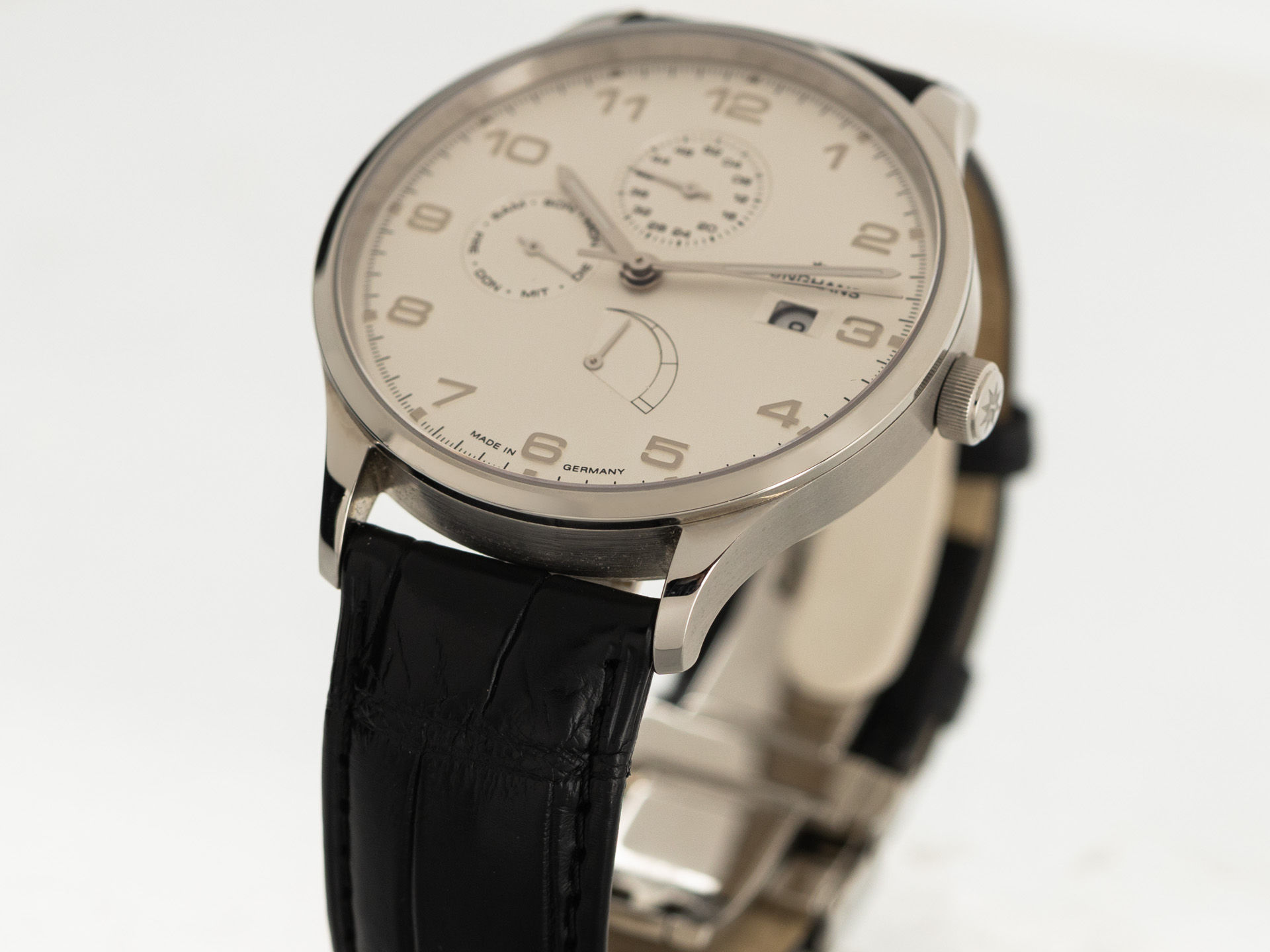 Junghans Meister Attache Agenda Kalenderwochenanzeige Ref 027 4760.00 Stainless Steel Box Papers Bj 2010