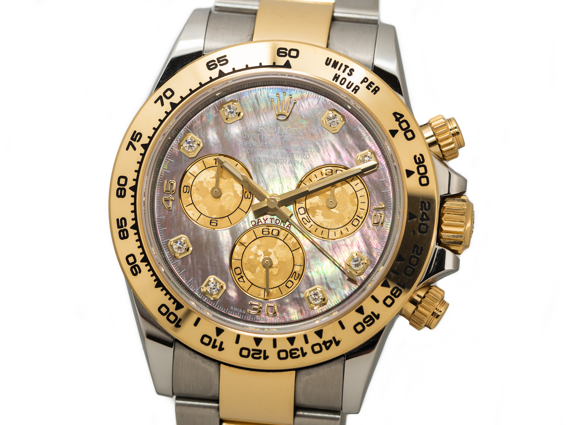 Rolex daytona gold crystal mother of pearl outlet