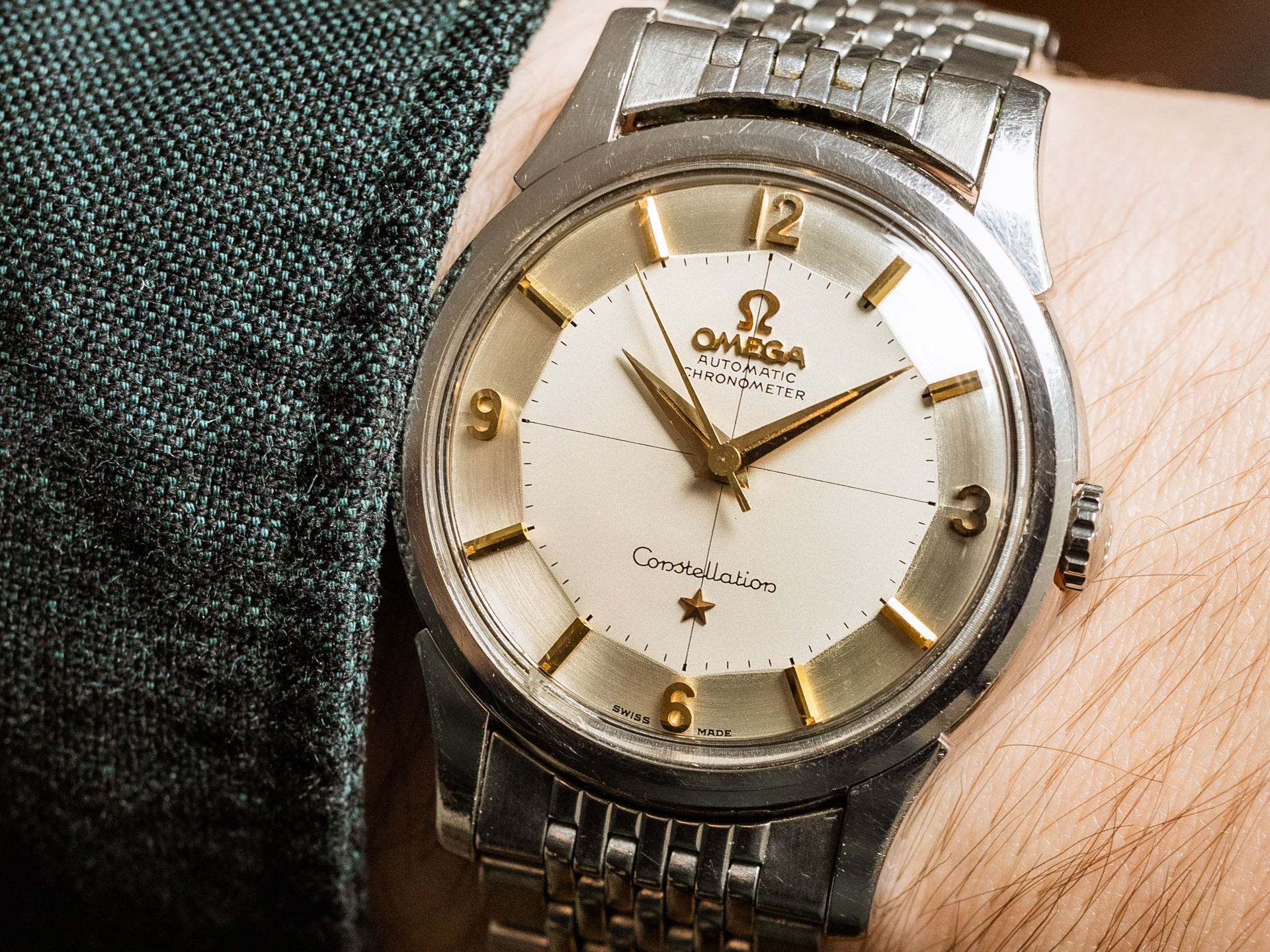 OMEGA Vintage CONSTELLATION PIE PAN Dial Automatic Ref Steel