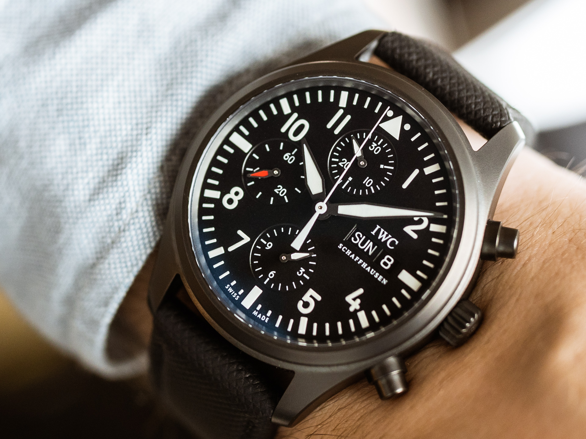 IWC Pilots Chronograph Ref IW371701 Stainless Steel Customized By