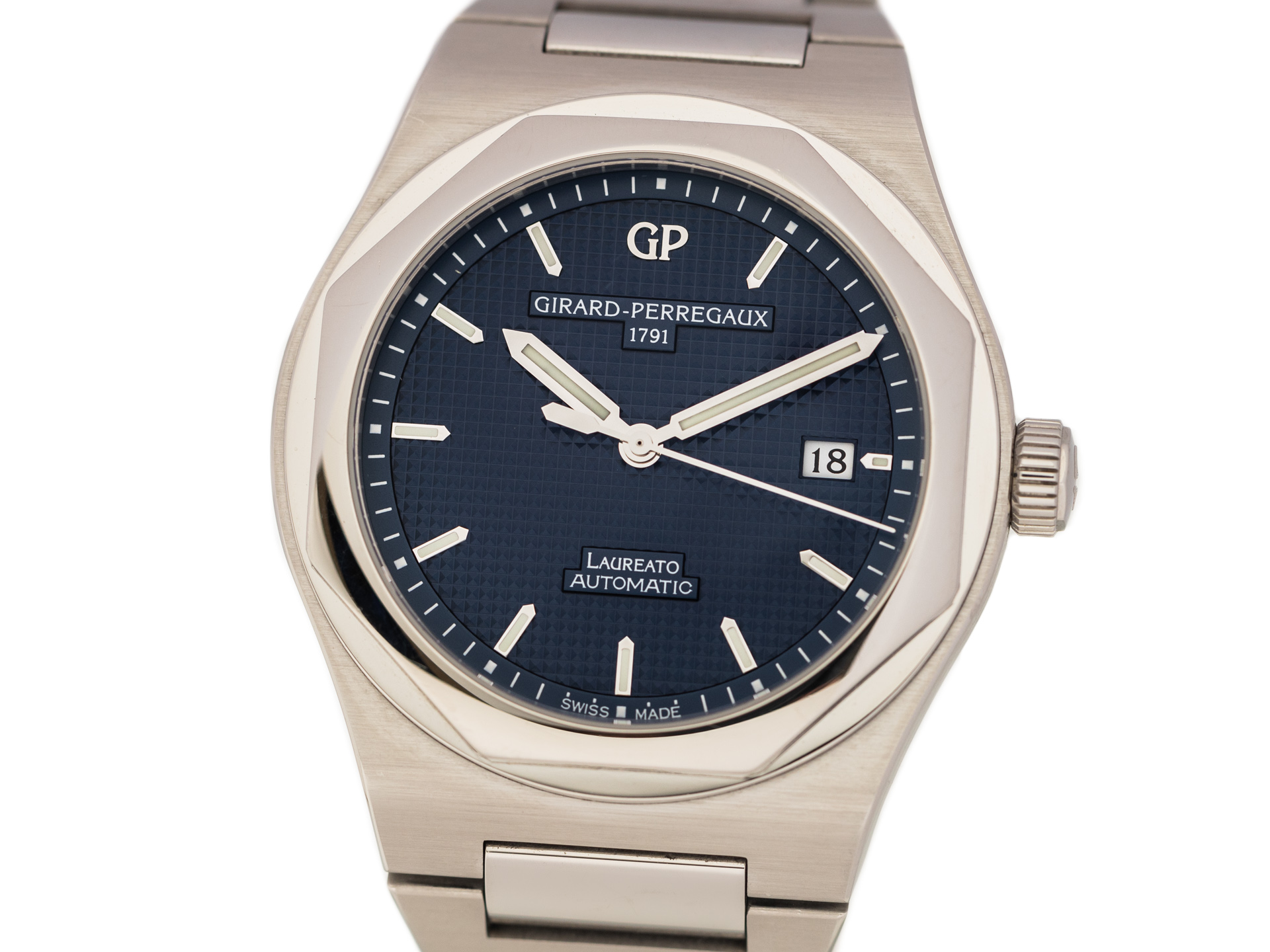 Girard Perregaux Laureato Ref 81000 225th Anniversary Limited Edition GERALD GENTA DESIGN Stainless Steel Box Papers Bj 2016 Just Service By GP