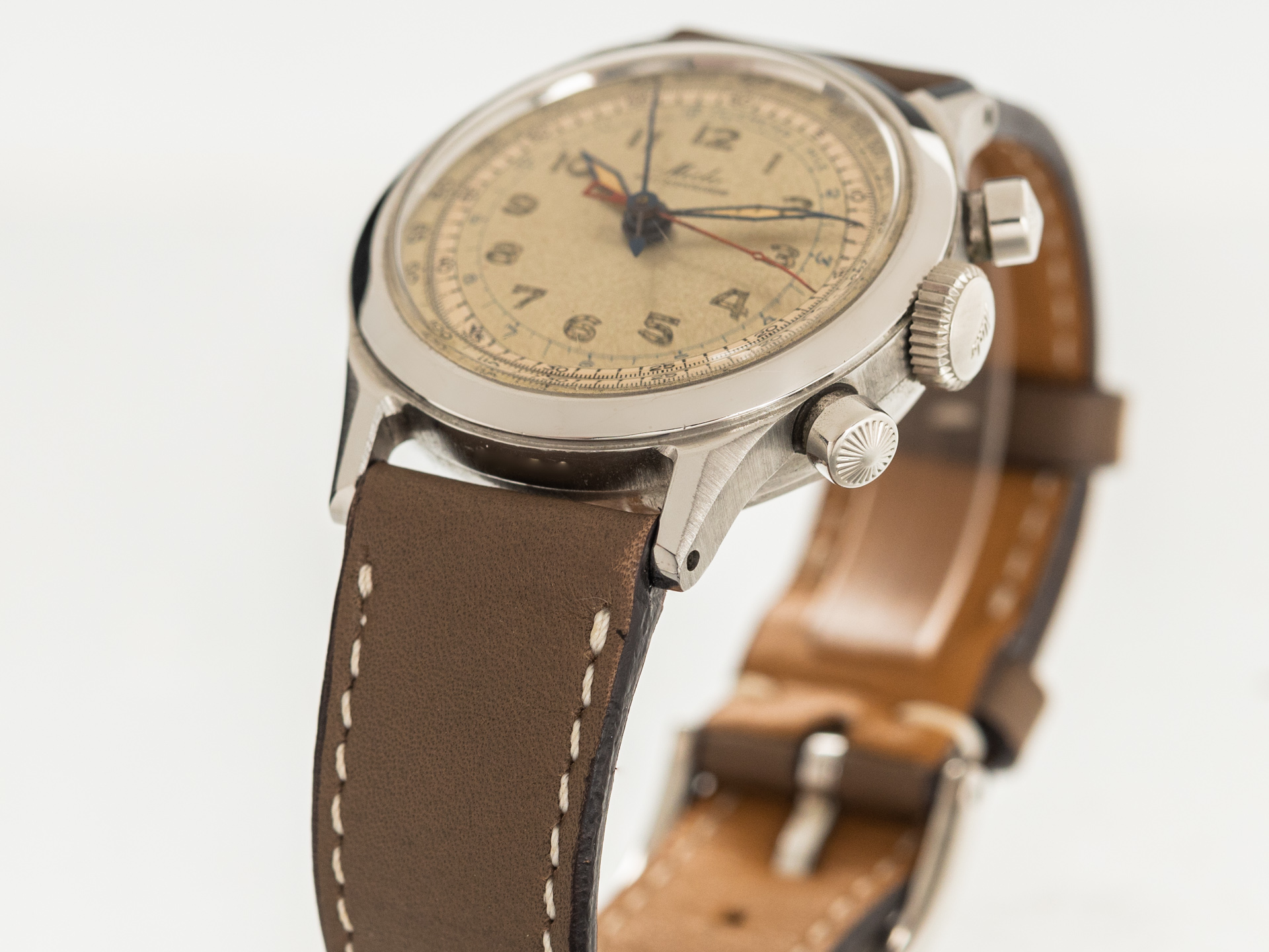 MIDO Vintage MULTI CENTERCHRONOGRAPH Multi Color Tritium Dial Steel Cal 1300 Bj 1940
