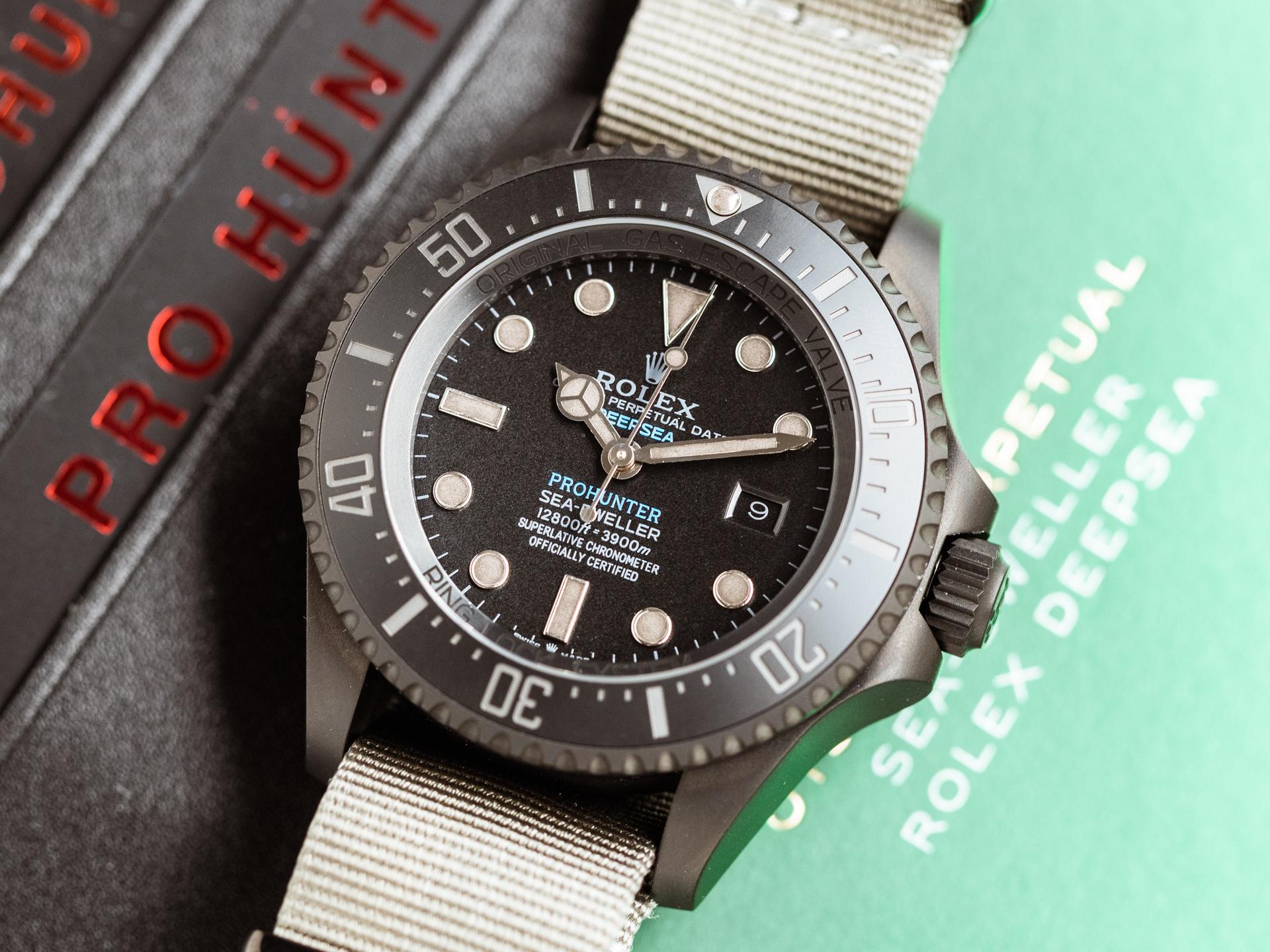 ROLEX PRO HUNTER PHANTOM MILITARY Ref 126660 Steel DLC Box Papers