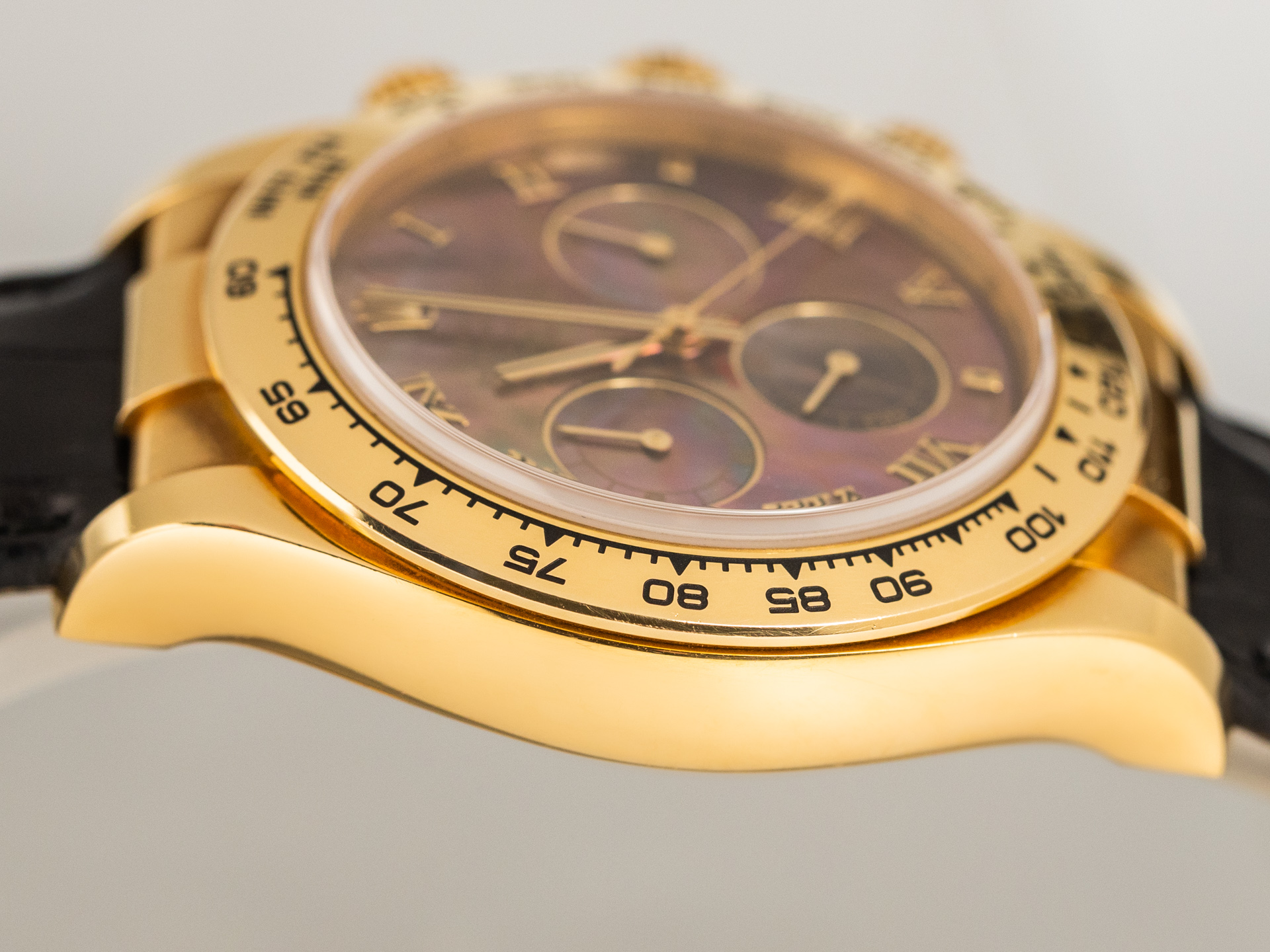 ROLEX DAYTONA COSMOGRAPH Ref-116518 18k Yellow Gold Dark Mother Of ROLEX DAYTONA COSMOGRAPH Ref-116518 18k Yellow Gold Dark Mother Of